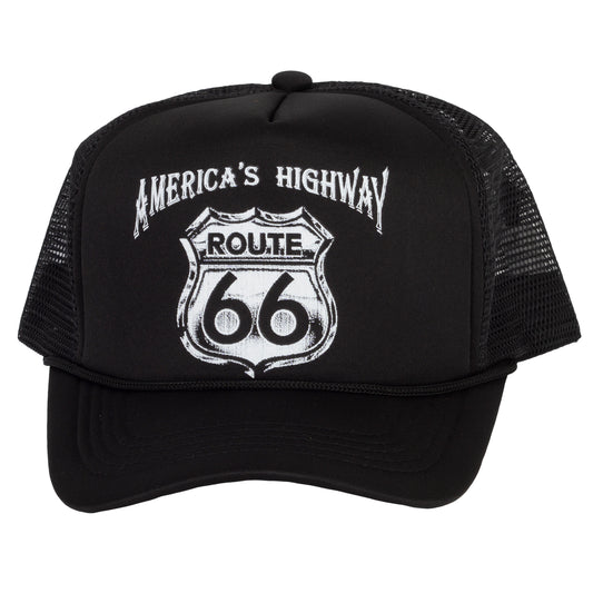 Men's America's Highway Route 66 Trucker Hat Baseball Cap