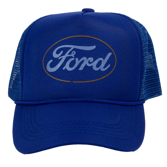Men's Ford Logo Snapback Trucker Hat, Royal