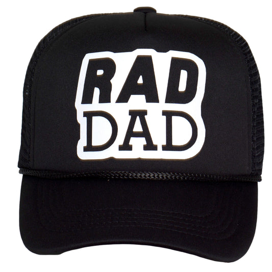 TOP HEADWEAR Men's Rad Dad Trucker Hat - Snapback Cap Black