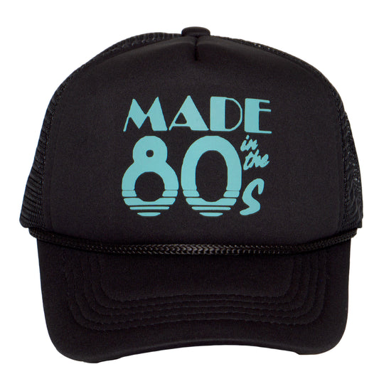 TOP HEADWEAR Men's Made in The 80's Trucker Hat - Snapback Throwback Cap Black