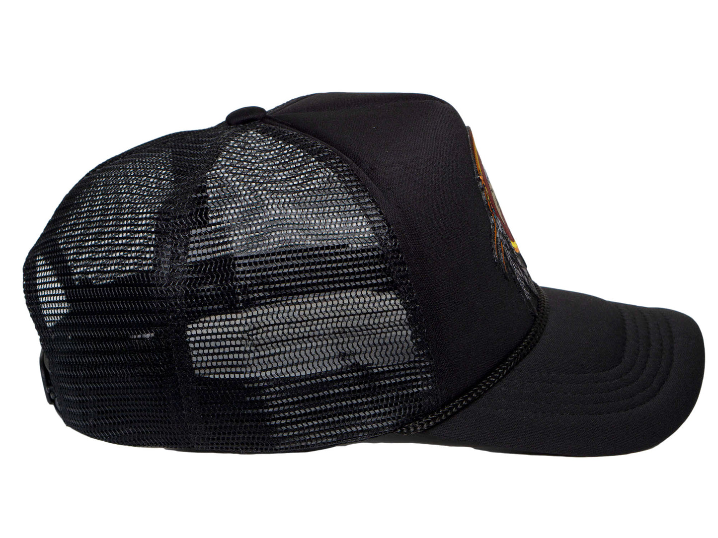 TOP HEADWEAR Men's Eagle Feathers Trucker Hat - Mesh Snapback Cap, Black