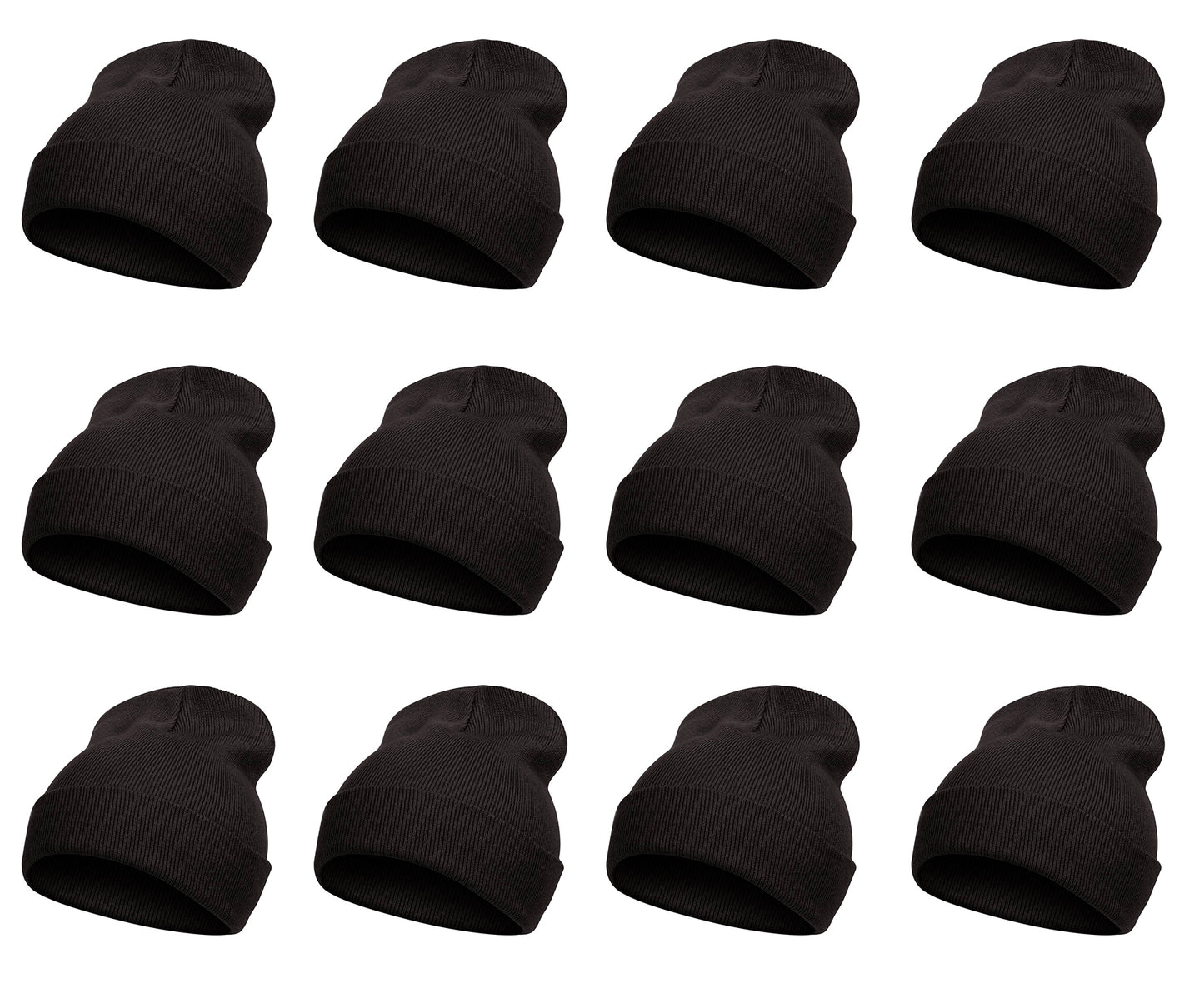 Top Headwear Solid Winter Long Beanie - 12 Piece Wholesale
