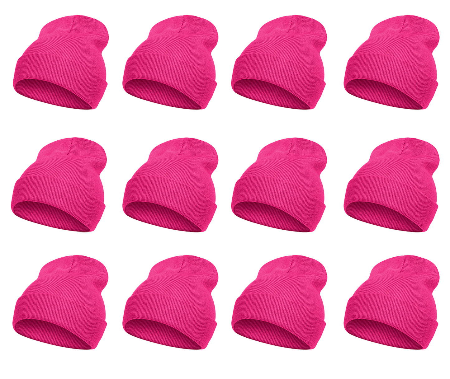 Top Headwear Solid Winter Long Beanie - 12 Piece Wholesale