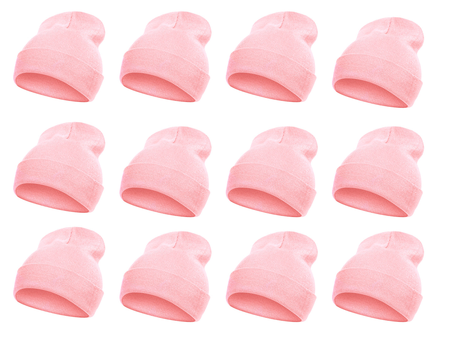 Top Headwear Solid Winter Long Beanie - 12 Piece Wholesale