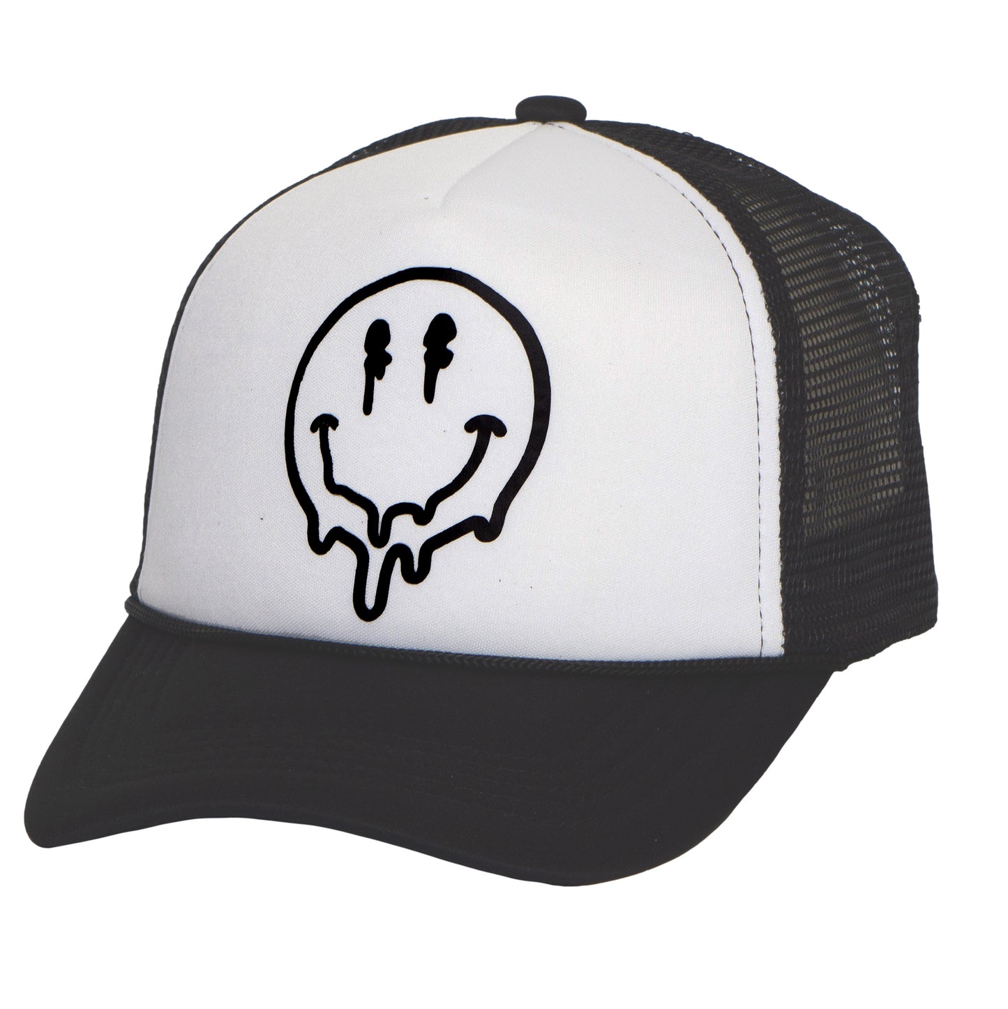 Top Headwear Smile Hat Drip - Snapback Trucker Hat White/Black