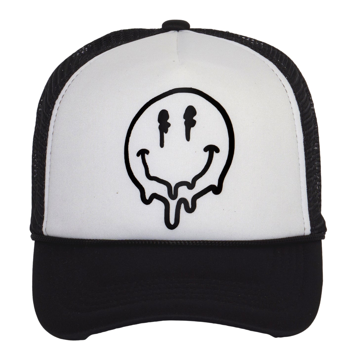 Top Headwear Smile Hat Drip - Snapback Trucker Hat White/Black