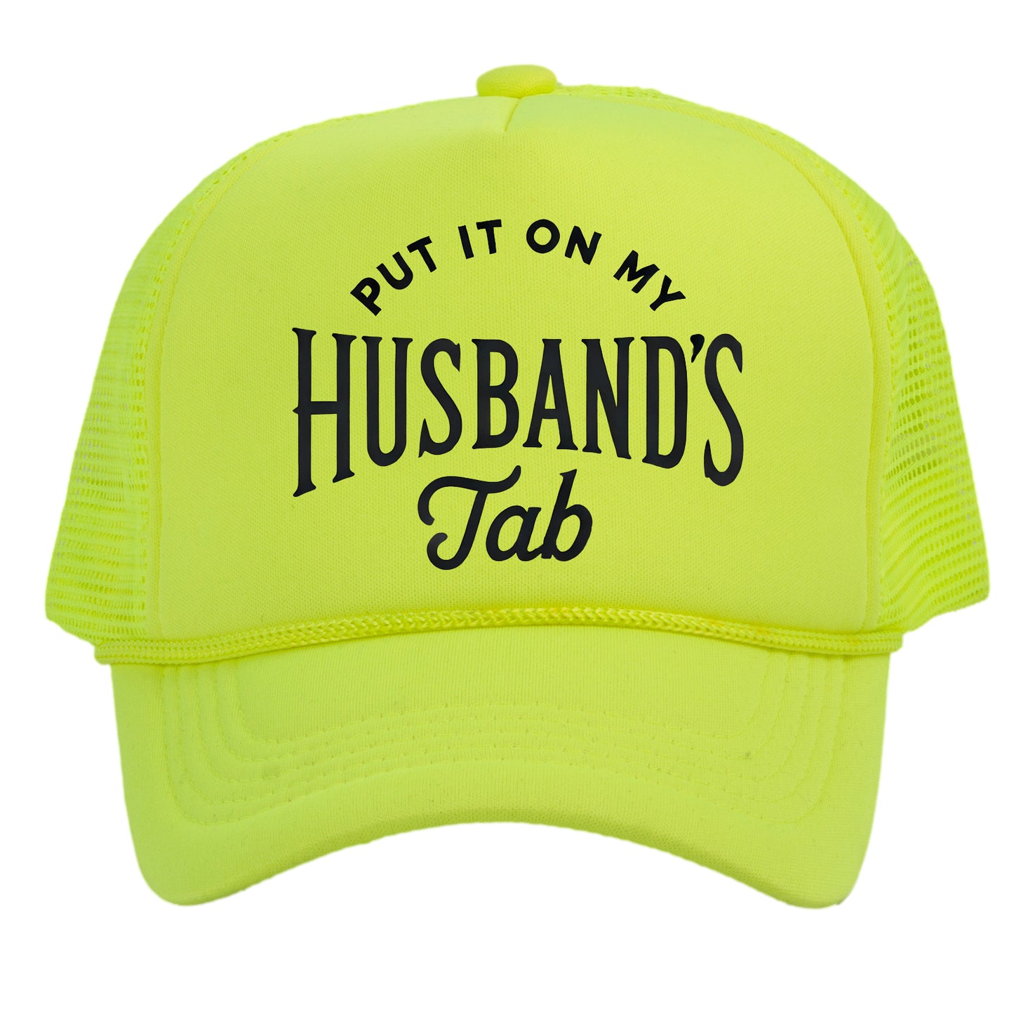 Women's Put It On My Husbands Tab Trucker Hat