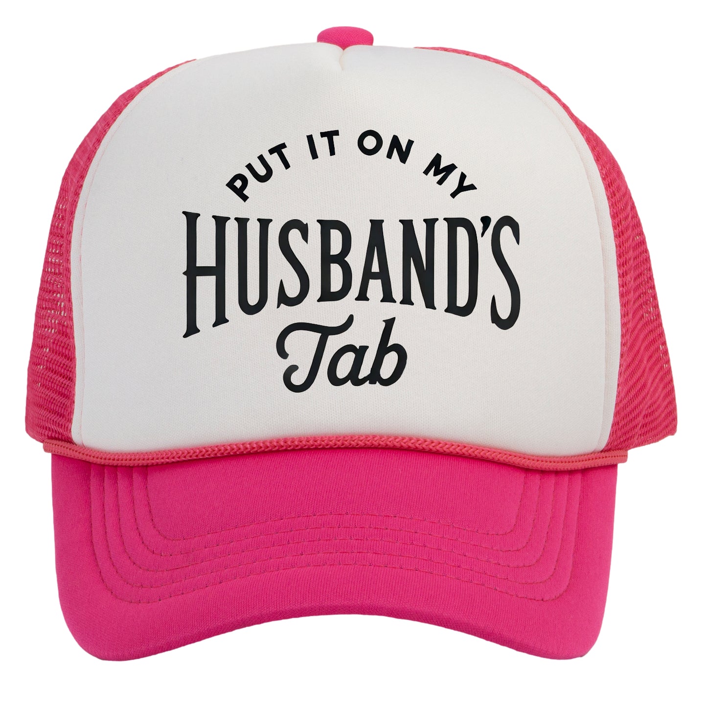 Women's Put It On My Husbands Tab Trucker Hat