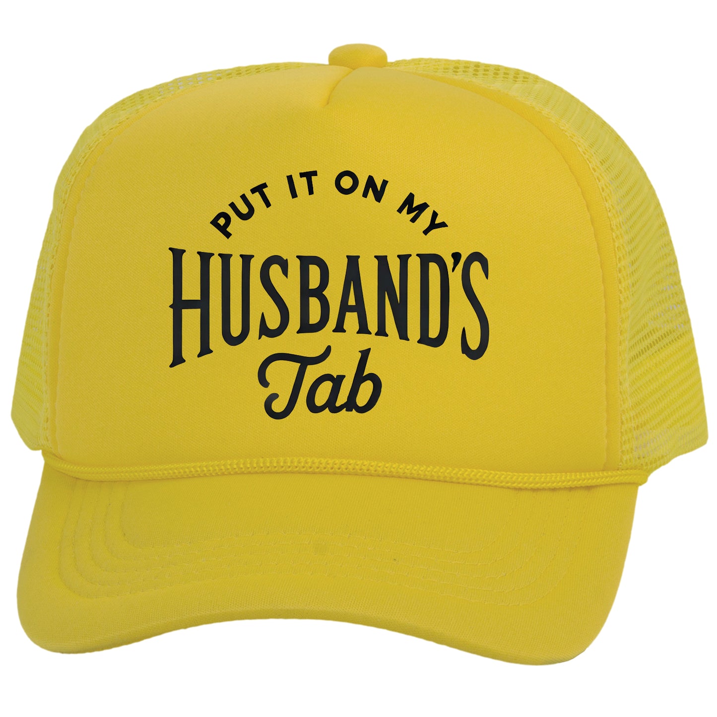 Women's Put It On My Husbands Tab Trucker Hat