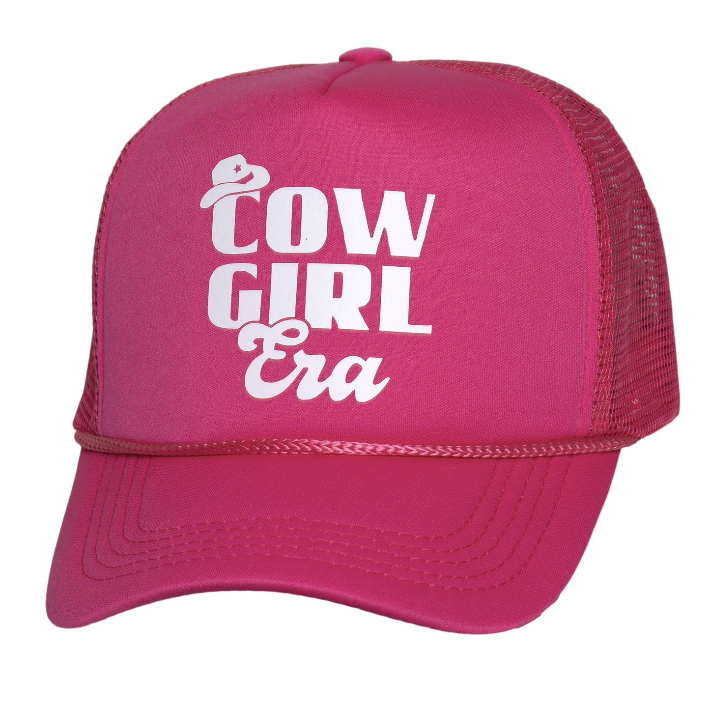 Top Headwear Women's In My Cowgirl Era Trucker Hat - Snapback Cap Hot Pink