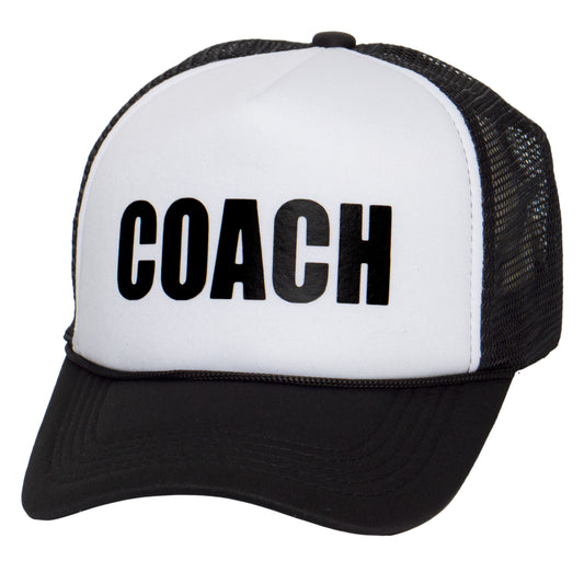 Mens Coach Trucker Hat - Sports Snapback Cap Gift For Coaches