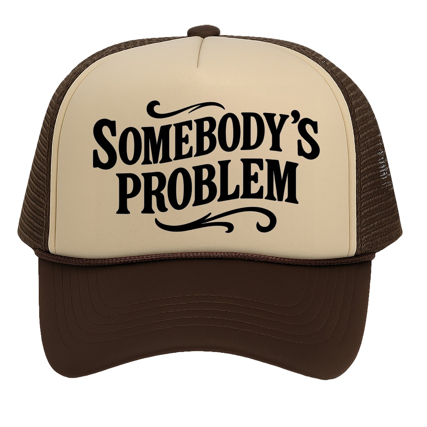 TOP HEADWEAR Women's Somebody’s Problem Trucker Hat - Mesh Snapback Cap