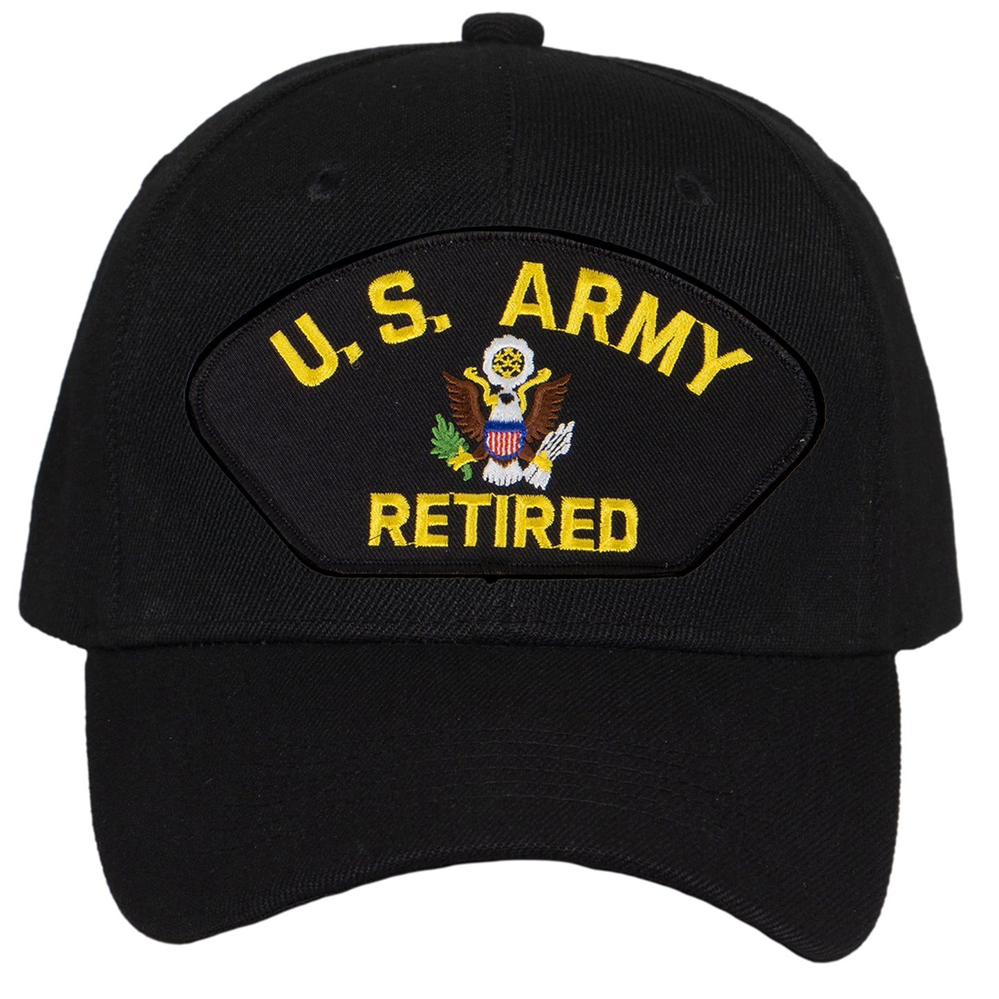 TOP HEADWEAR Men's Retired Military Veteran Hat - Adjustable Hook & Loop Baseball Cap