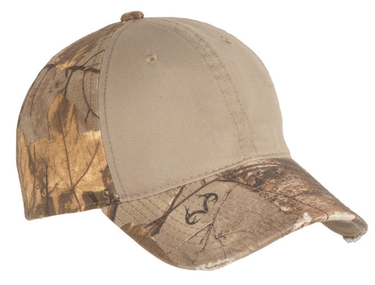 Top Headwear Camo Cap w/ Contrast Front Panel
