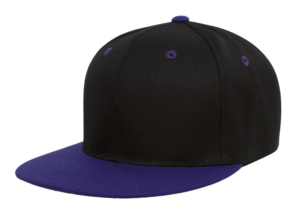 TopHeadwear Polyester Two-Tone Flat Bill Snapback
