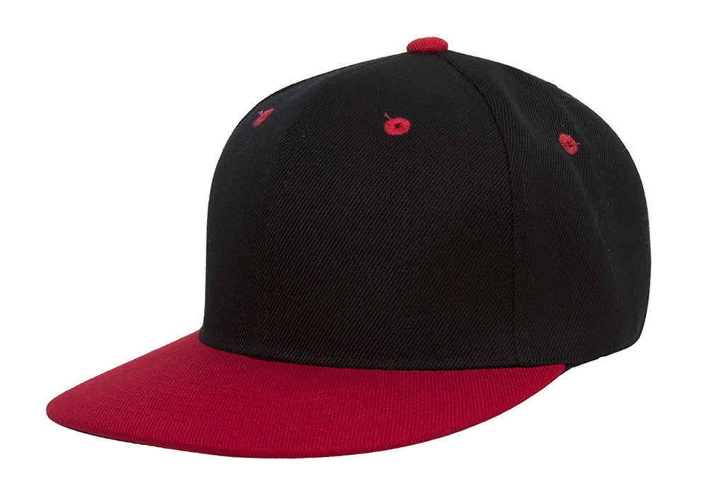 TopHeadwear Polyester Two-Tone Flat Bill Snapback