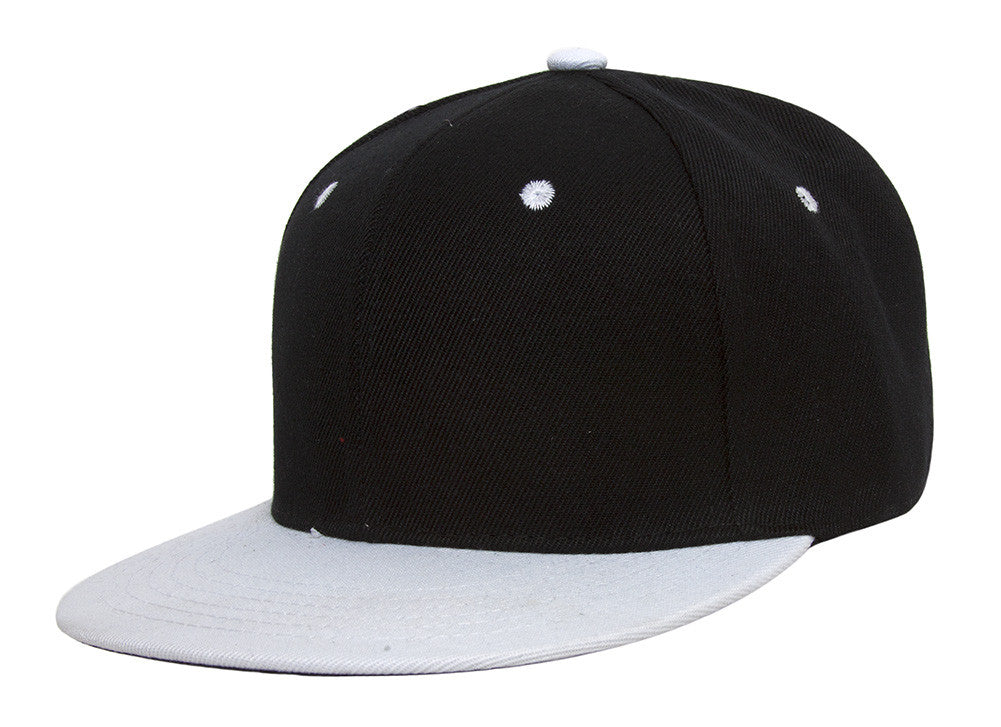 TopHeadwear Polyester Two-Tone Flat Bill Snapback