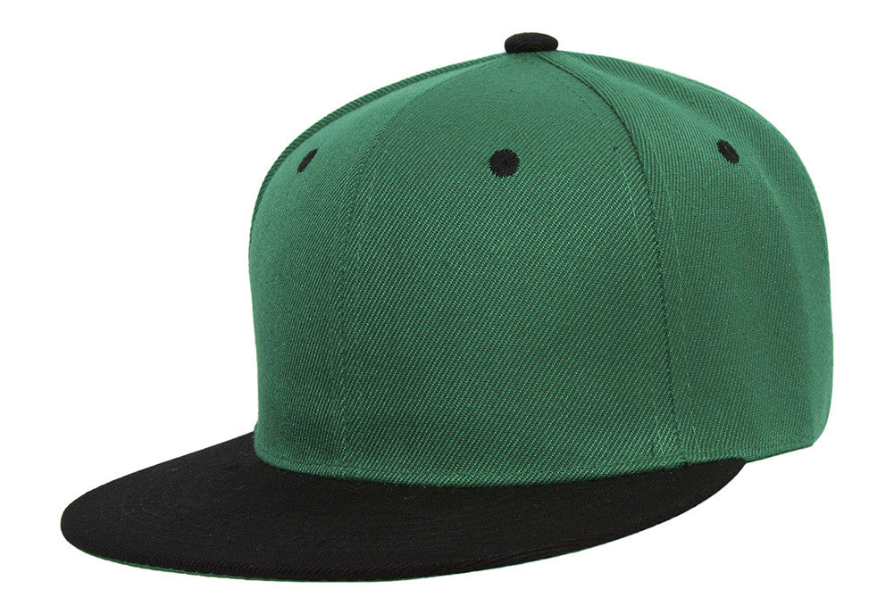 TopHeadwear Polyester Two-Tone Flat Bill Snapback