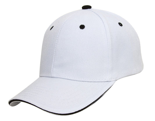 TopHeadwear Plain Adjustable Curved Sandwich Bill Caps