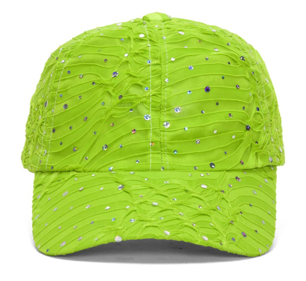 Topheadwear Womens Sequin Trim Baseball Cap