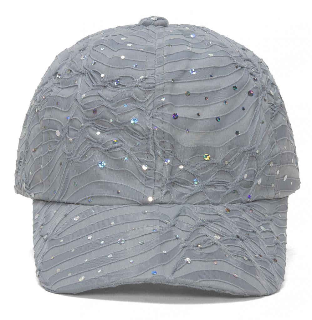 Topheadwear Womens Sequin Trim Baseball Cap