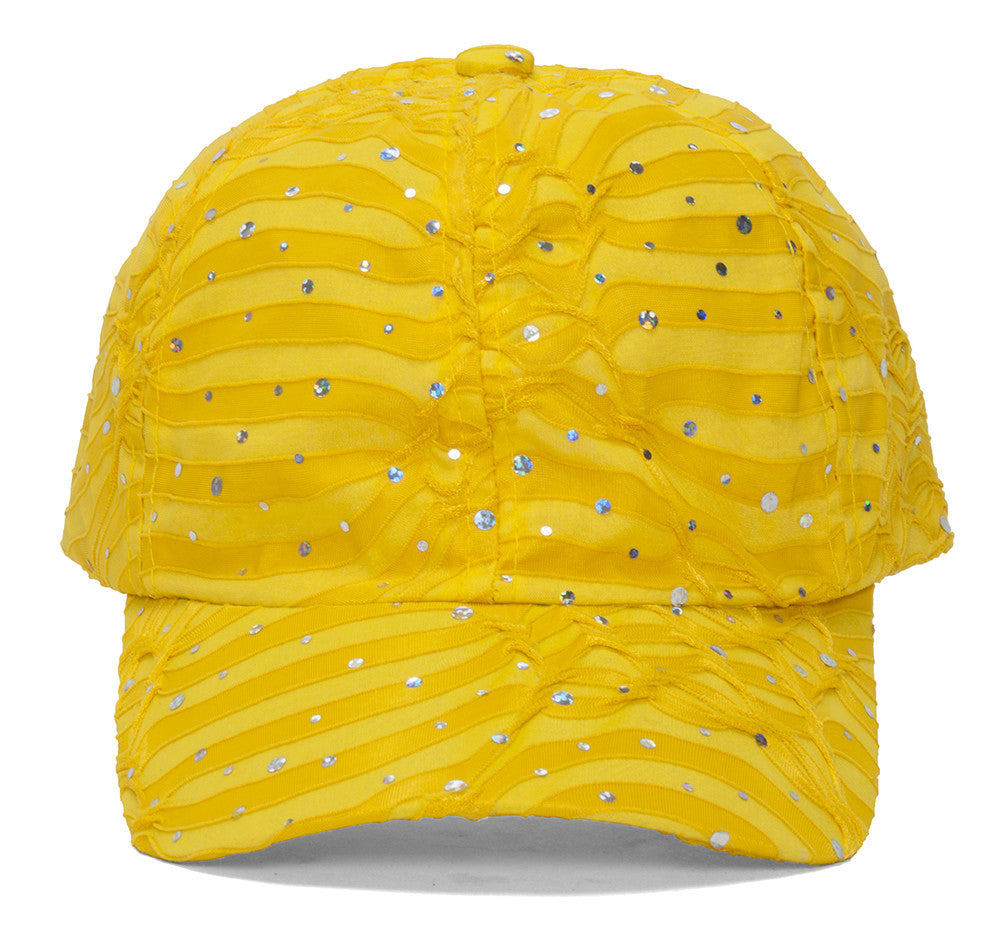 Topheadwear Womens Sequin Trim Baseball Cap
