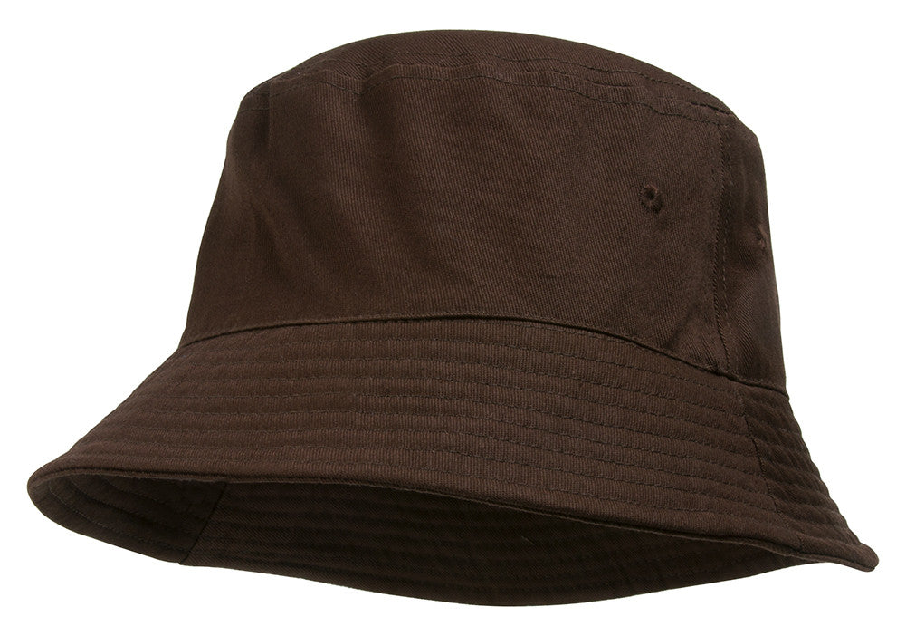 TopHeadwear Blank Cotton Bucket Hat - Black - Small/Medium