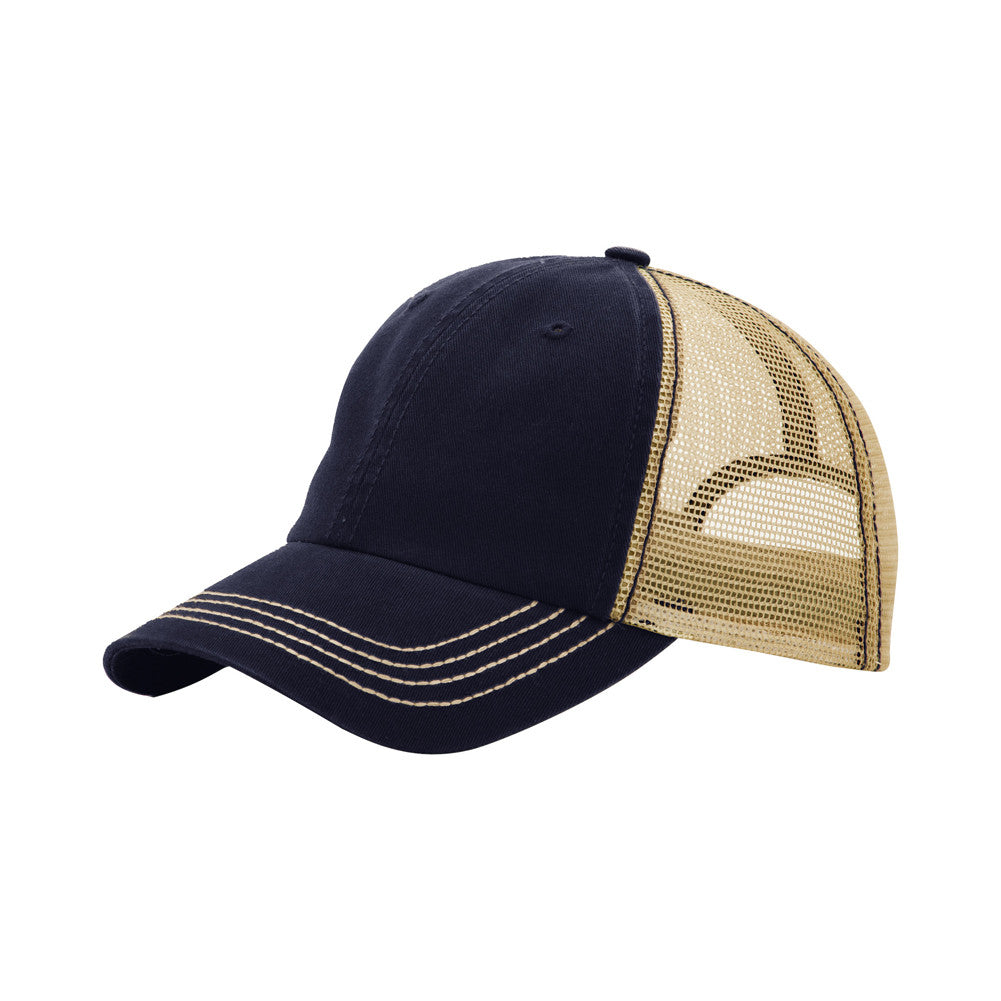 TopHeadwear Washed Cotton Twill Adjustable Trucker Cap