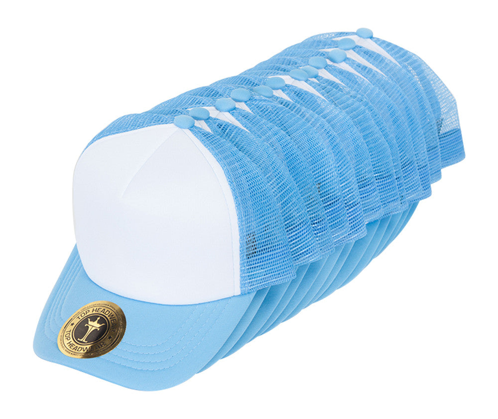 TopHeadwear 1 Dozen Low Profile Trucker Foam Mesh Hat