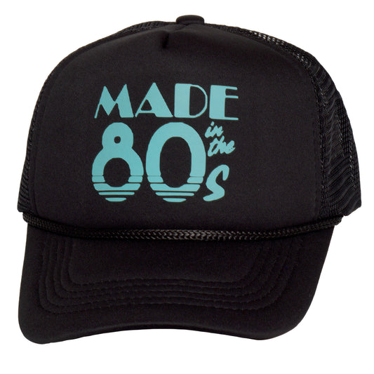 TOP HEADWEAR Men's Made in The 80's Trucker Hat - Snapback Throwback Cap Black