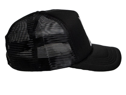 Bigfoot Trucker Hat – Funny Rock Hand Sasquatch Snapback Cap for Men & Women Black