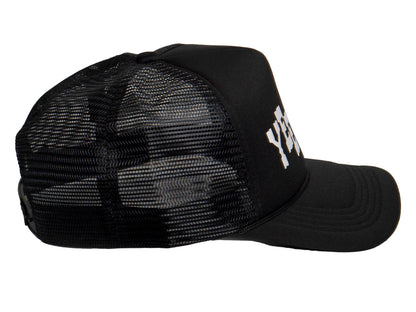 TOP HEADWEAR Men's Yee Haw! Trucker Hat - Adjustable Snapback Cap Black