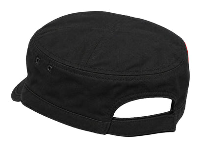 Women's Cadet Hat with Red Heart  Cute Adjustable Short Brim Cap