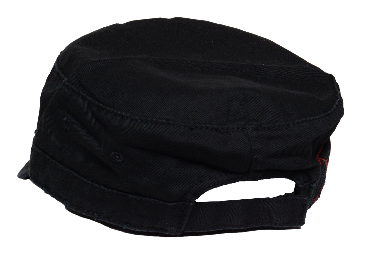 Military Cadet Hat Distressed Army Style Patrol Cap For Mens Womens Unisex Black