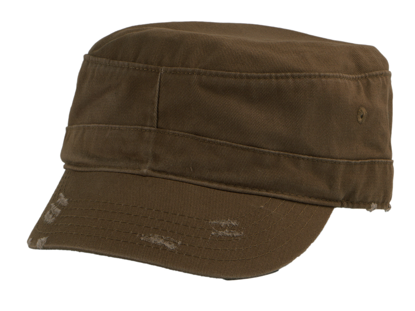 Military Cadet Hat Distressed Army Style Patrol Cap For Mens Womens Unisex Black