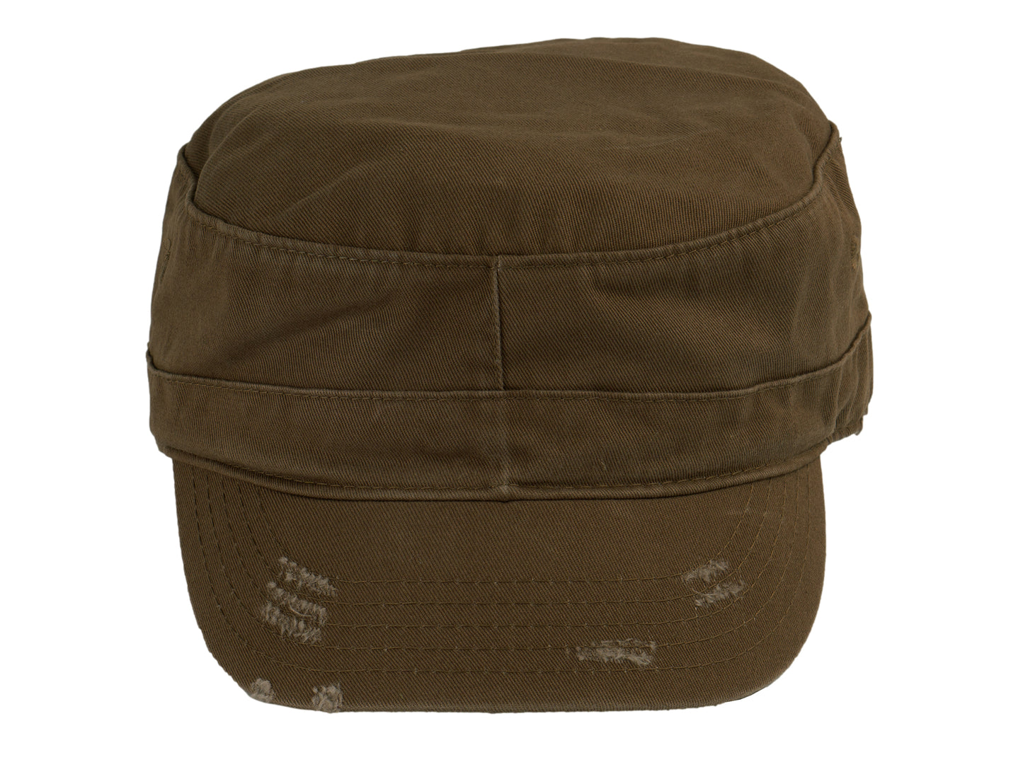 Military Cadet Hat Distressed Army Style Patrol Cap For Mens Womens Unisex Black