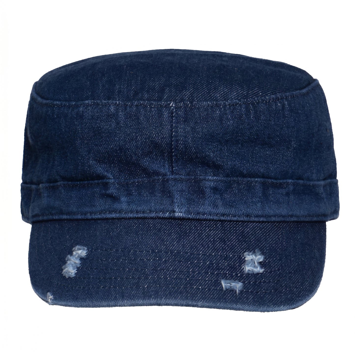 Military Cadet Hat Distressed Army Style Patrol Cap For Mens Womens Unisex Black