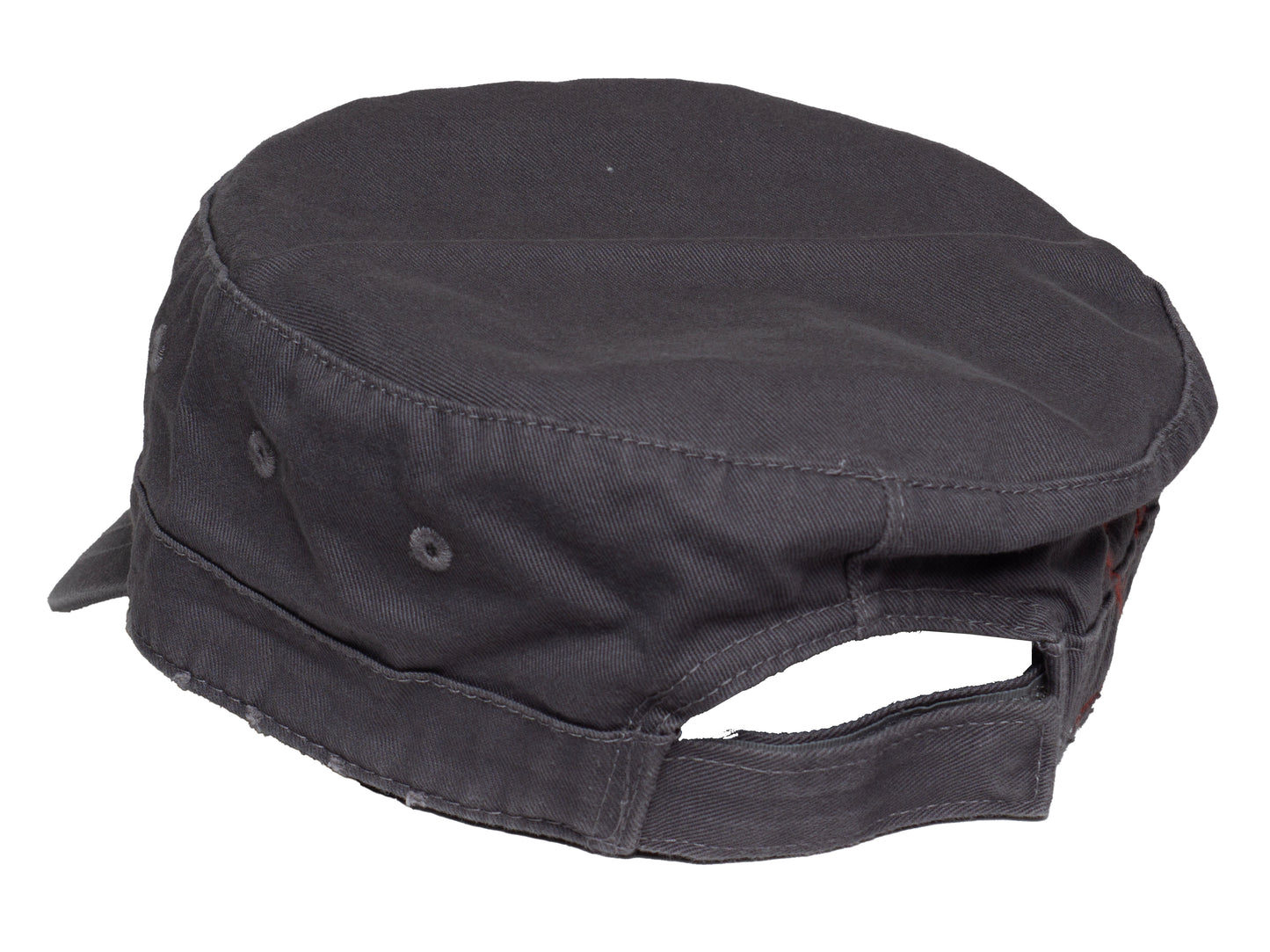 Military Cadet Hat Distressed Army Style Patrol Cap For Mens Womens Unisex Black