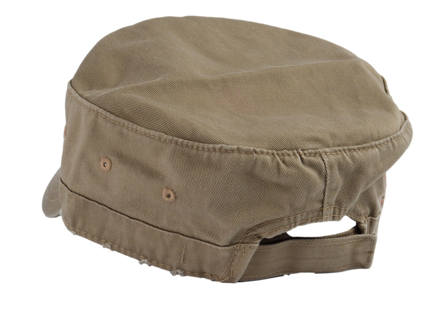 Military Cadet Hat Distressed Army Style Patrol Cap For Mens Womens Unisex Black