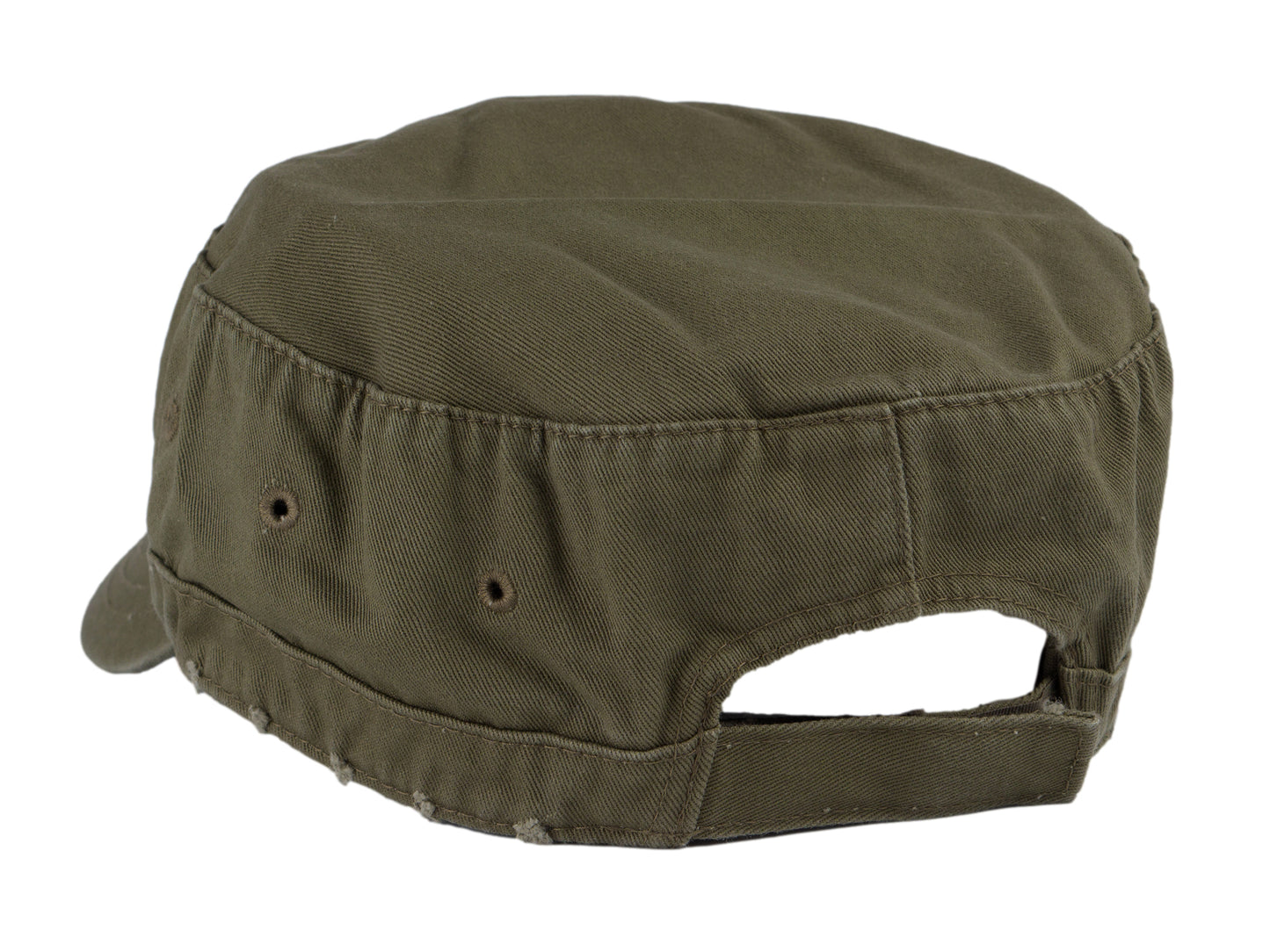 Military Cadet Hat Distressed Army Style Patrol Cap For Mens Womens Unisex Black