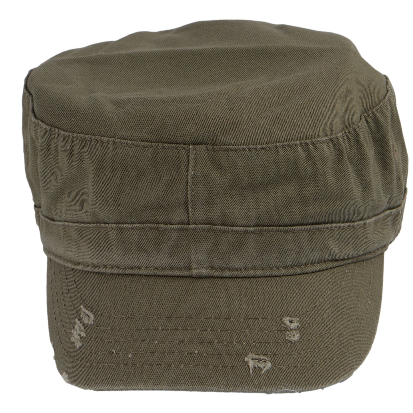 Military Cadet Hat Distressed Army Style Patrol Cap For Mens Womens Unisex Black