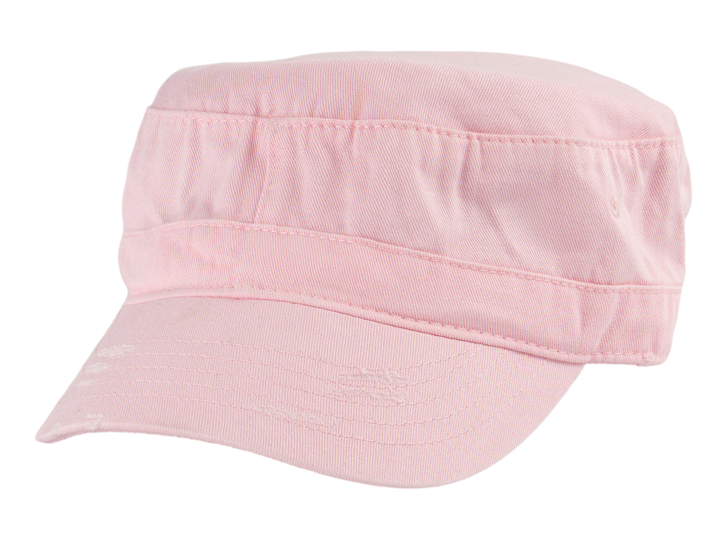 Military Cadet Hat Distressed Army Style Patrol Cap For Mens Womens Unisex Black