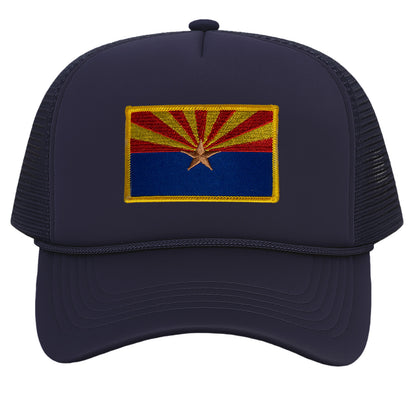 Arizona Trucker Hat for Men - State Flag Snapback Cap with Mesh Back
