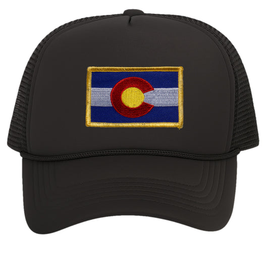 TOP HEADWEAR Colorado Trucker Hat for Men - State Flag Snapback Cap with Mesh Back