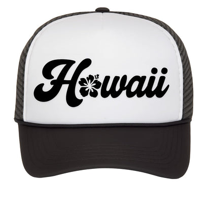 Mens Womens Aloha Flower Trucker Hat - Hawaii Hibiscus Snapback Cap