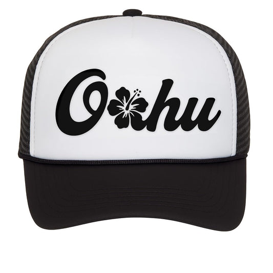 Mens Womens Aloha Flower Trucker Hat - Hawaii Hibiscus Snapback Cap