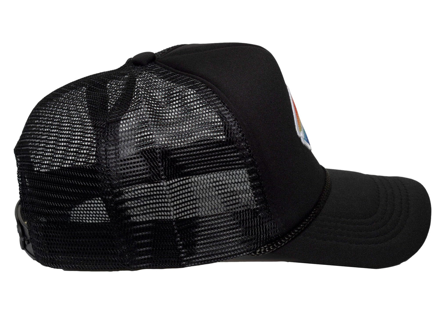 TOP HEADWEAR Women's Rainbow Lips Trucker Hat - Mesh Snapback Cap, Black