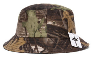 TopHeadwear Print Bucket Hats - Woodland - Brown