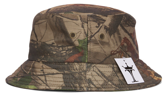 TopHeadwear Print Bucket Hats - Woodland - Khaki