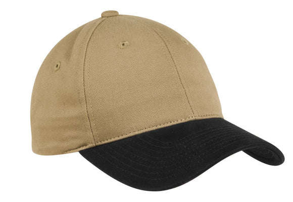 Top Headwear Two-Tone Brushed Twill Cap